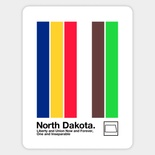 North Dakota // Original Minimalist Artwork Design Magnet